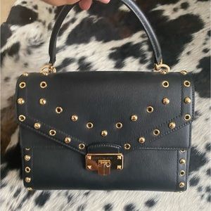 Michael Kors Black with Gold metal studs
